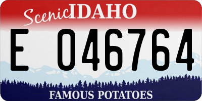 ID license plate E046764