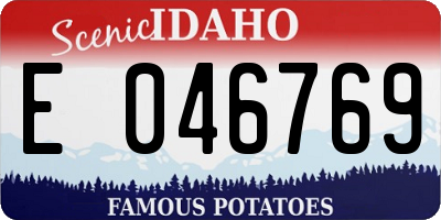 ID license plate E046769