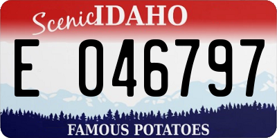 ID license plate E046797