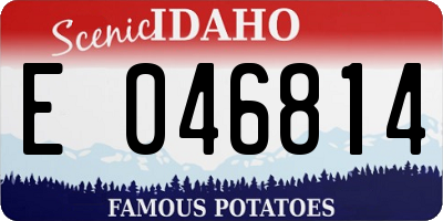 ID license plate E046814