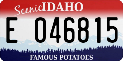 ID license plate E046815