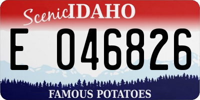 ID license plate E046826