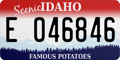 ID license plate E046846