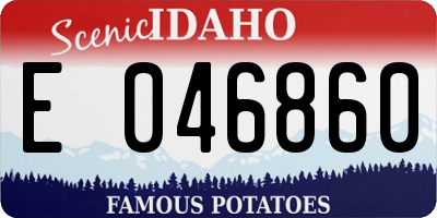 ID license plate E046860