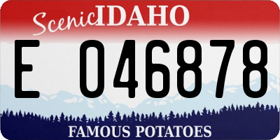 ID license plate E046878
