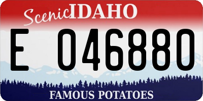 ID license plate E046880