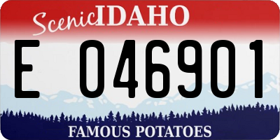 ID license plate E046901