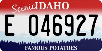 ID license plate E046927