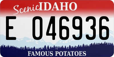 ID license plate E046936