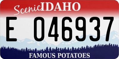 ID license plate E046937