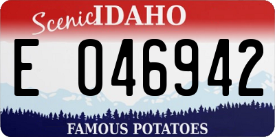 ID license plate E046942