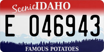 ID license plate E046943
