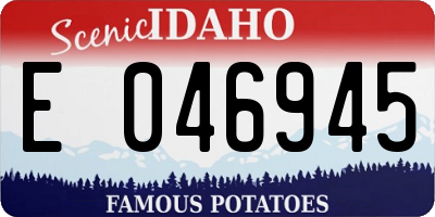 ID license plate E046945