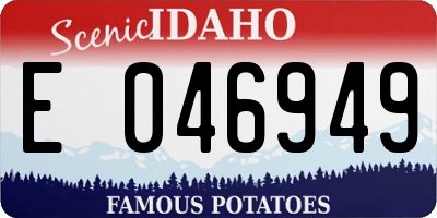 ID license plate E046949