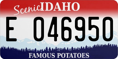 ID license plate E046950