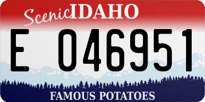 ID license plate E046951