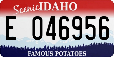 ID license plate E046956