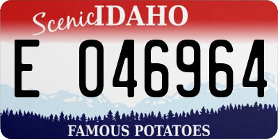 ID license plate E046964