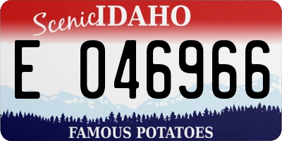 ID license plate E046966