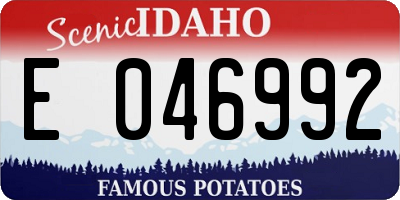 ID license plate E046992