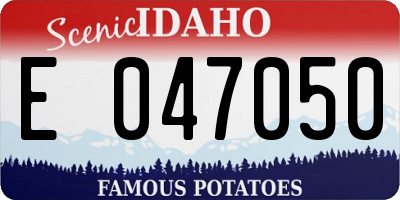 ID license plate E047050