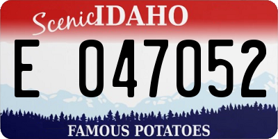 ID license plate E047052