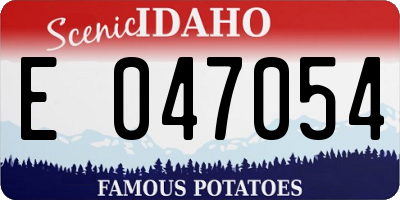 ID license plate E047054