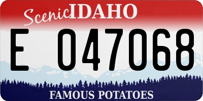 ID license plate E047068