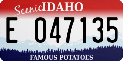 ID license plate E047135