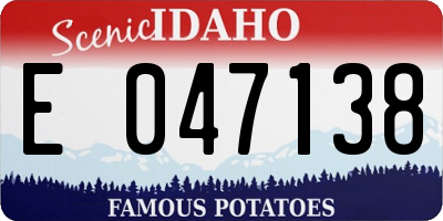 ID license plate E047138