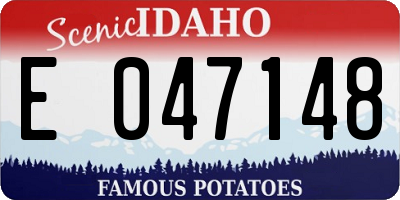 ID license plate E047148
