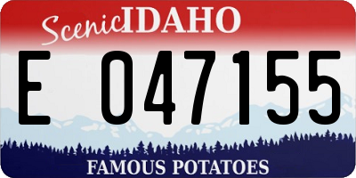 ID license plate E047155