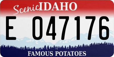 ID license plate E047176