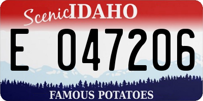 ID license plate E047206