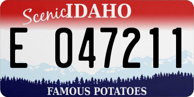 ID license plate E047211
