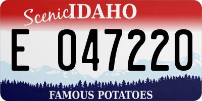 ID license plate E047220