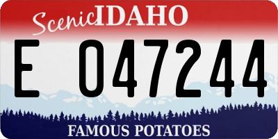 ID license plate E047244