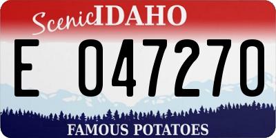 ID license plate E047270