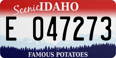ID license plate E047273