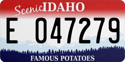 ID license plate E047279