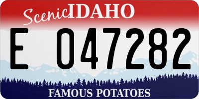 ID license plate E047282