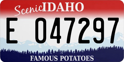 ID license plate E047297