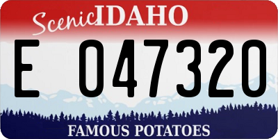 ID license plate E047320