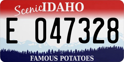 ID license plate E047328