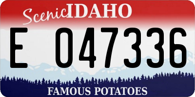 ID license plate E047336