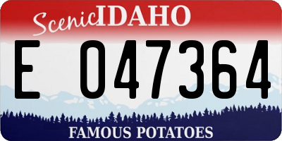 ID license plate E047364