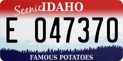 ID license plate E047370