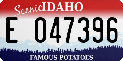 ID license plate E047396