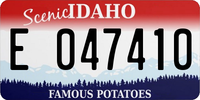 ID license plate E047410