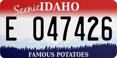 ID license plate E047426